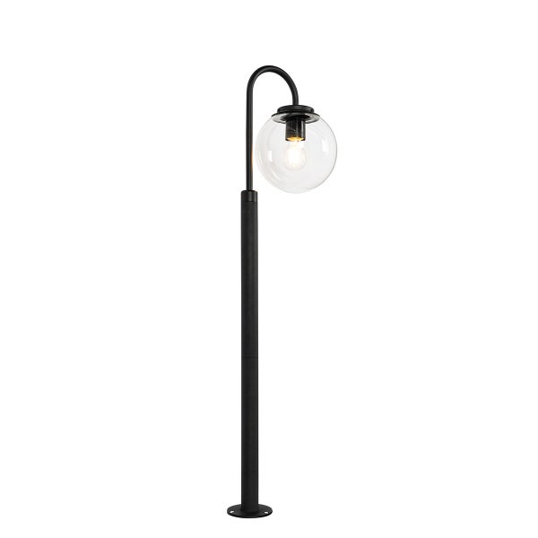 Moderne Laterne schwarz mit Klarglas 100 cm IP44 - Sfera