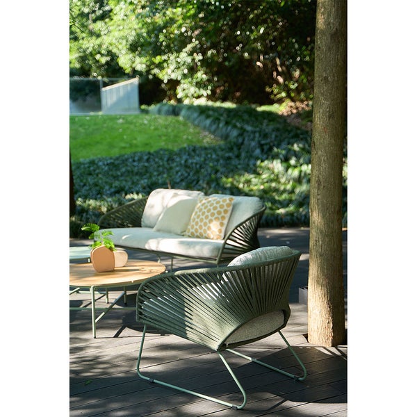 Novella Loungeset inkl. Kissen grau, grün. 162 X 78 X 73 cm