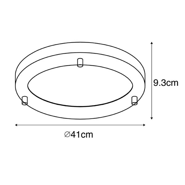 Moderne Deckenleuchte Gold 41 cm IP44 - Yuma