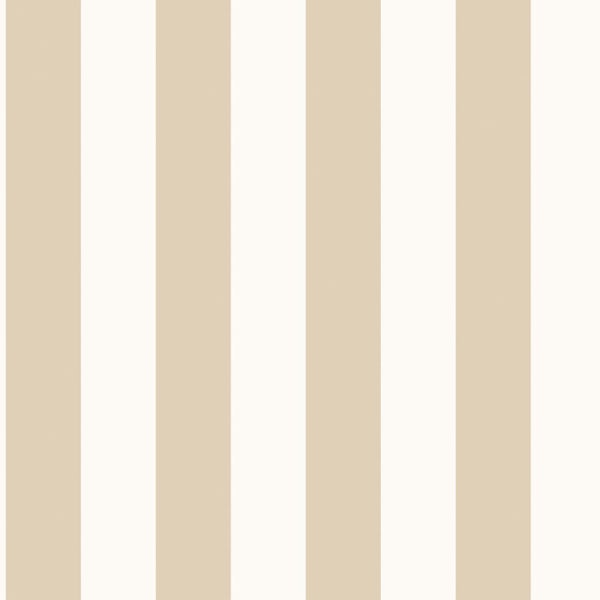 ESTAhome Tapete Streifen Weiß und Hellbeige - 53 cm x 10.05 m - 139913