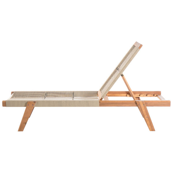 Sonnenliege PROSSEDI Akazienholz Beige