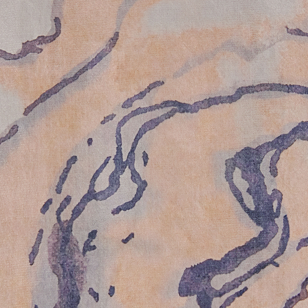 Teppich beige-blau 140 x 200 cm Kurzflor GEBZE