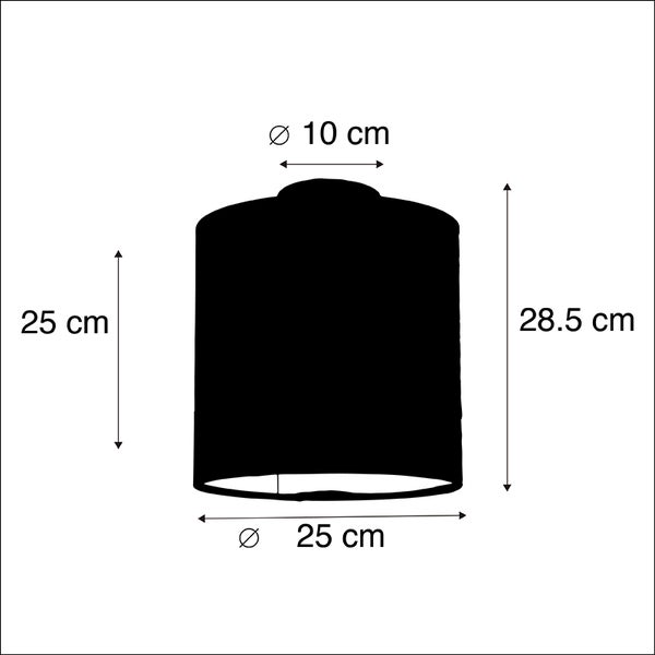 Deckenleuchte mit Schirm Schmetterling 25 cm - Combi schwarz