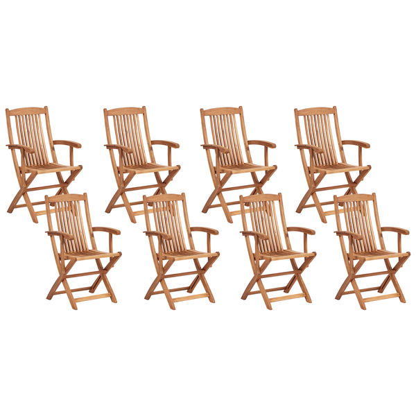 Gartenmöbel Set 8-Sitzer MAUI PREMIUM Akazienholz Hellbeige