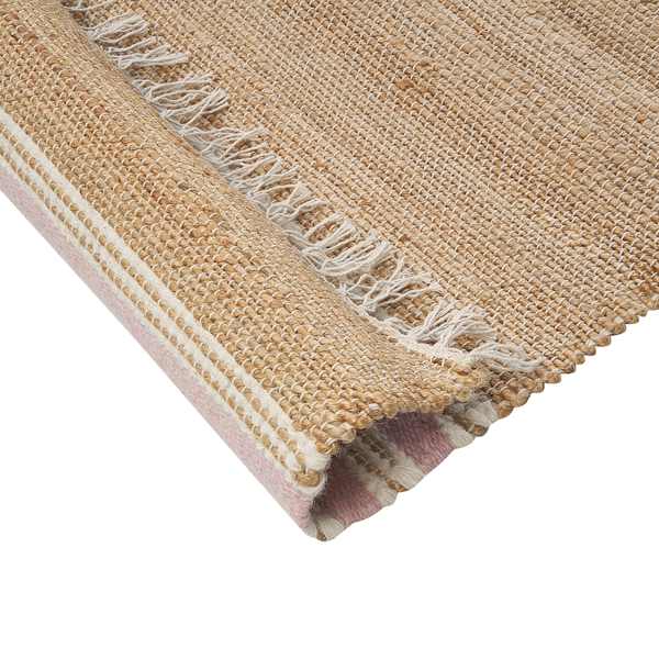 Teppich MIRZA Pastellrosa 160 x 230 cm Jute