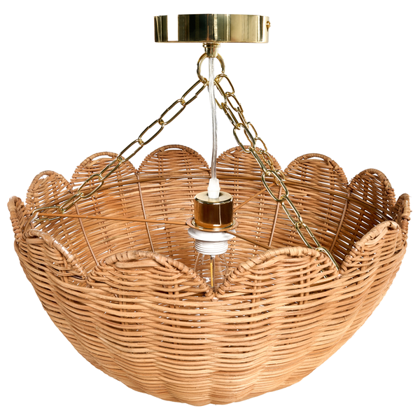 Hängeleuchte MANDEKAL Rattan Naturfarben
