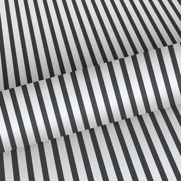 Sanders und Sanders Tapete Streifen Schwarz und Weiß - 53 cm x 10 m - 640419