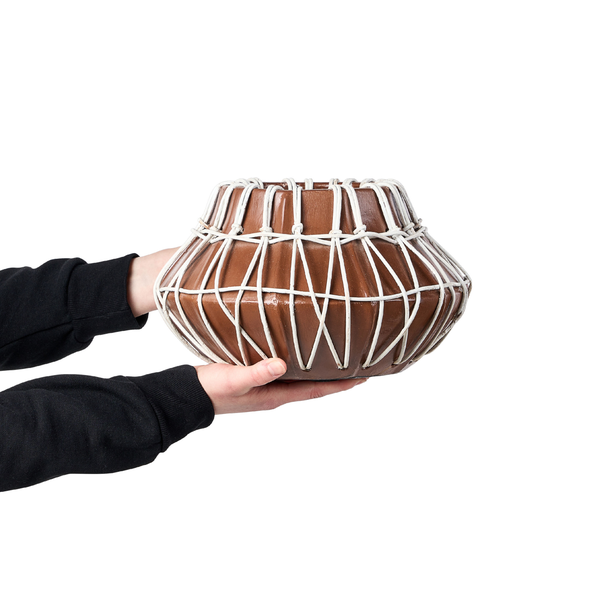 Dekovase KLUET Keramik 22 cm Braun