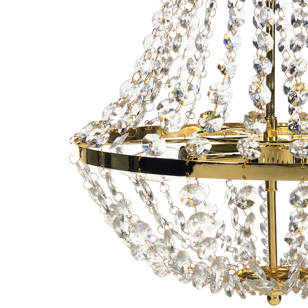 Kronleuchter DIAMANTE Metall Gold