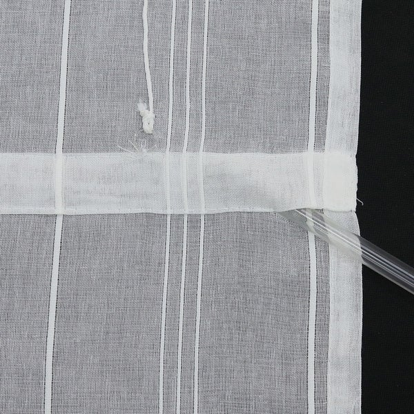 Gardine mit transparentem Stoff und Streifenmuster