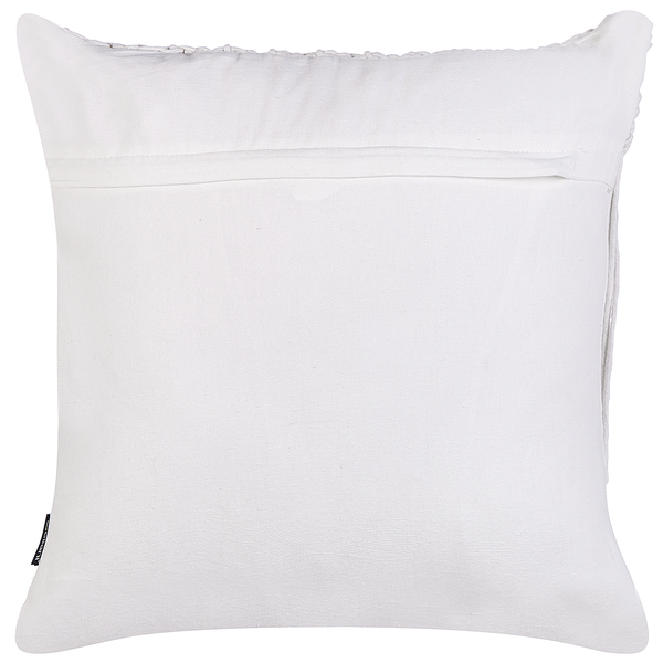 Dekokissen 2er Set BAMIAN Baumwolle 45 x 45 cm Cremeweiß Geometrisches Muster