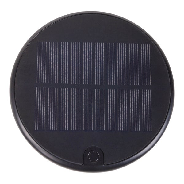 Solar-Akku-Tischleuchte Palu für Außen und Innen, aus Kunststoff in Schwarz , 20 cm hoch
