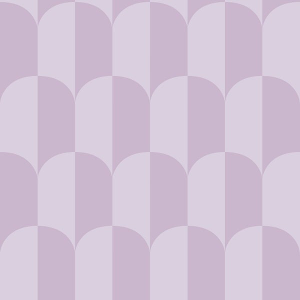 ESTAhome Tapete Art Decó Muster Violett - 53 cm x 10.05 m - 139987