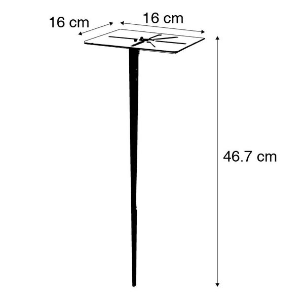 Erdspieß aus Stahl mit Montagematerial