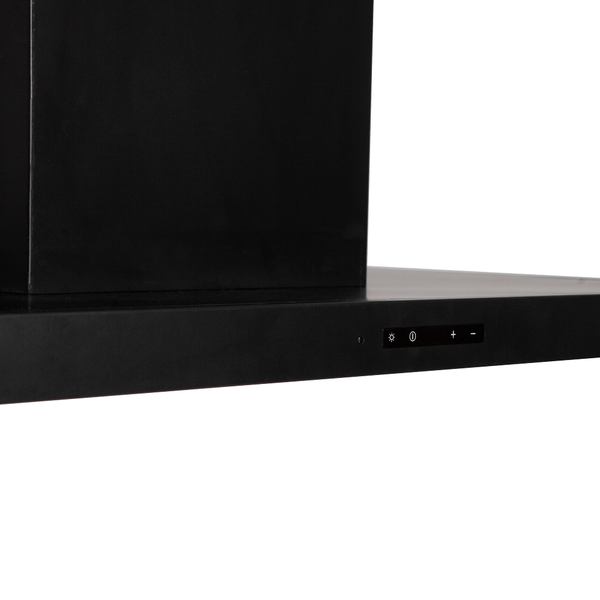 Dunstabzugshaube aus Metall mit Bedienelementen