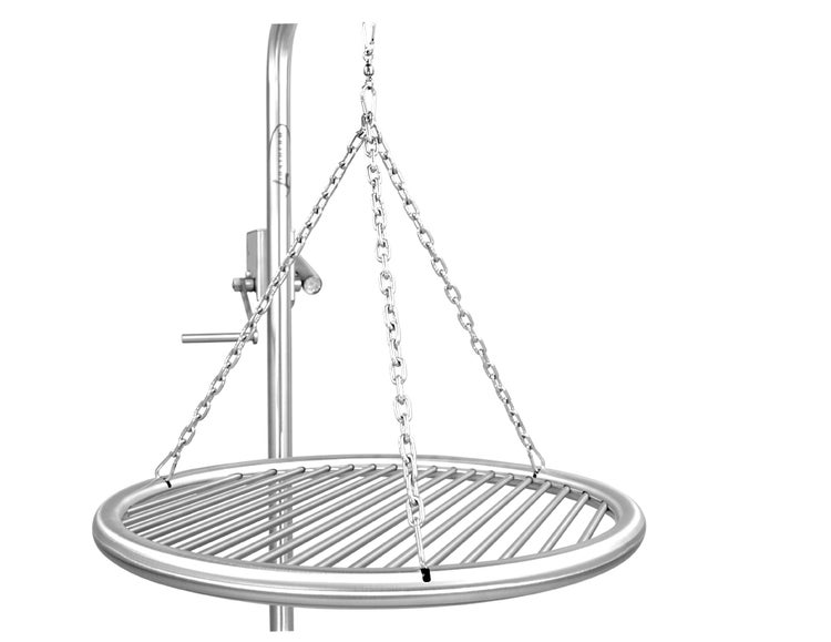 Libatherm Edelstahl-Schwenkgrill 70 cm Grillgalgen und Feuerschale mit Ascheschublade
