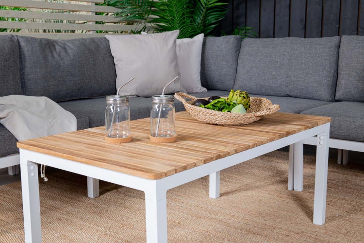 Copacabana Lounge-Set 2 Teile weiß. 60 X 110 X 45 cm
