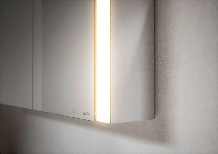 KEUCO Royal Mia Aufputz-LED-Spiegelschrank 120cm, 3 Türen, Seiten verspiegelt
