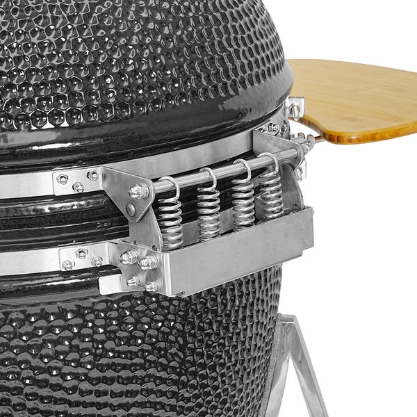Kamado CL-29 Profi Keramik Grill Schwarz, Grilldurchmesser 72cm, Grillrostdurchmesser 62cm, BBQ Grillei Holzkohlegrill Grill Keramikgrill