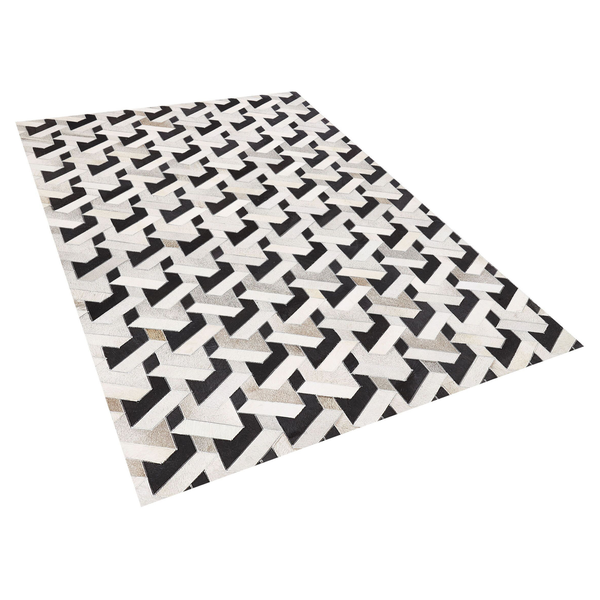Teppich NARMAN Grau 140 x 200 cm Echtleder