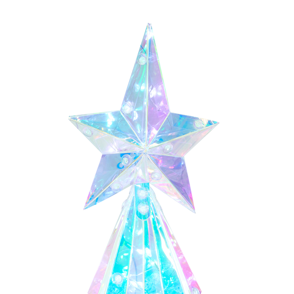 Weihnachtsbaumspitze in Sternform mit Beleuchtung