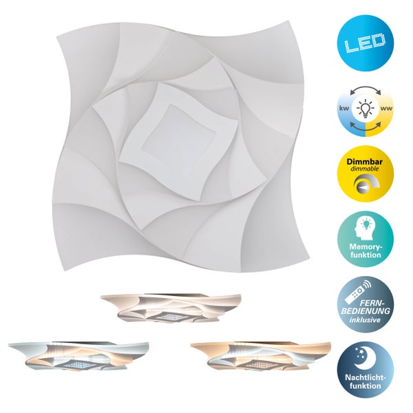 LED Deckenleuchte mit verschiedenen Funktionen und Fernbedienung