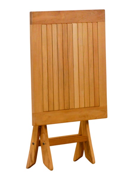 Klapptisch Holz Garten Terrasse Camping Teak Tisch praktisch klappbar Balkontisch 70 x 70 cm wetterfest massiv premium