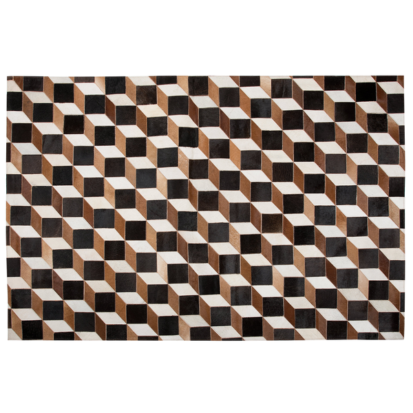 Teppich ALPKOY Braun 140 x 200 cm Echtleder