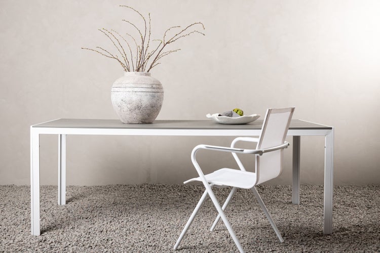Break Esstisch weiß grau. 90 X 205 X 74 cm