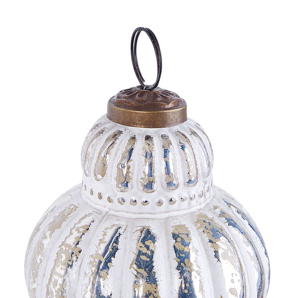 Weihnachtskugel 6er Set CREMEUX Glas Silber