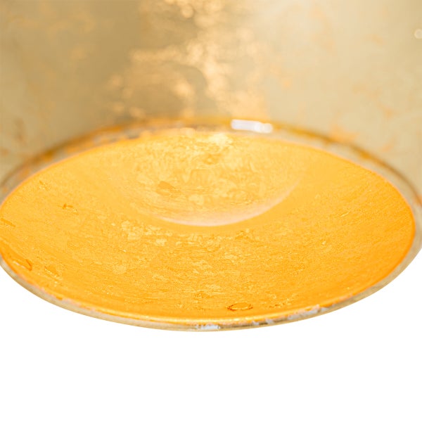 Design-Tischlampe schwarz mit goldenem Glas - Bert