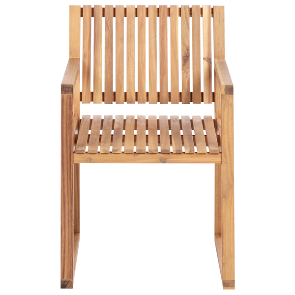 Set mit 2 Stühlen und Sitzkissen SASSARI PREMIUM zertifiziertes Akazienholz Taupe