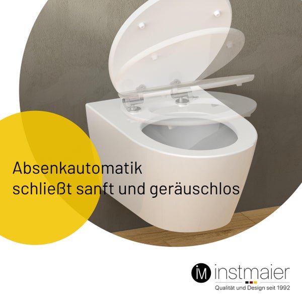 instmaier WC Sitz, nachhaltiges Holz, Motiv Birkenholz, oval