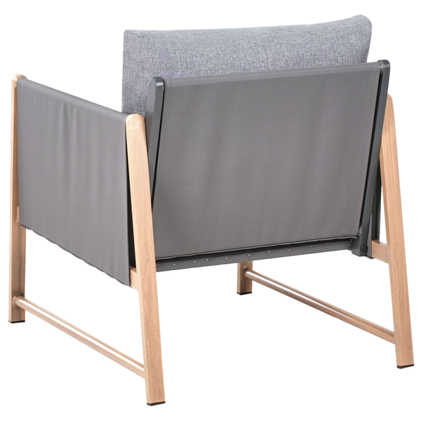 Lounge Set mit Tisch und Ottomane 5-Sitzer NOLA Metall Grau