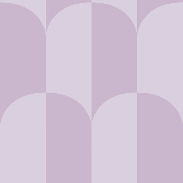 ESTAhome Tapete Art Decó Muster Violett - 53 cm x 10.05 m - 139993