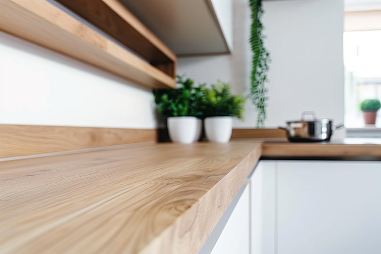 Hochwertige Küchenarbeitsplatte Eiche massiv | 2 Meter | Ikea kompatibel | zertifiziert | Küchenkonform | Premium Eiche