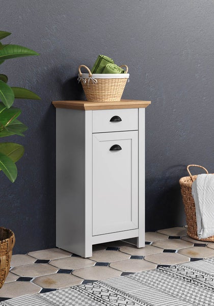 Landside Badschrank 1 Tür, 1 Schublade, grau. 46 X 33 X 84 cm