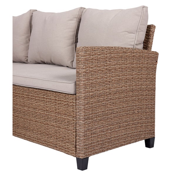 Ester Sofa-Set 2 Teile mit Kissen. Sofa Wendbar natur. 175 X 67 X 73 cm