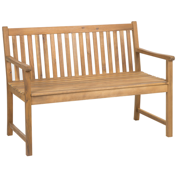 Gartenbank VIVARA 120 cm zertifiziertes Akazienholz Hellbraun