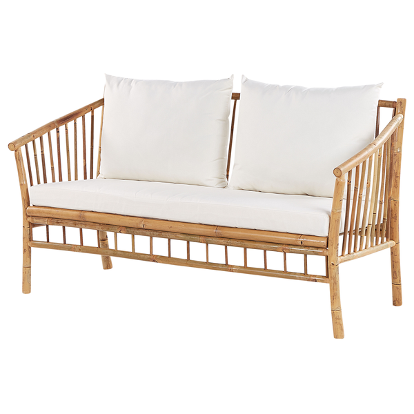 Lounge Set mit Tisch 4-Sitzer MAGGIORE Bambusholz Hellbraun
