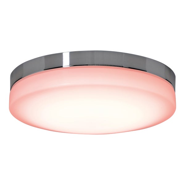 Runde Deckenleuchte aus Metall und Glas