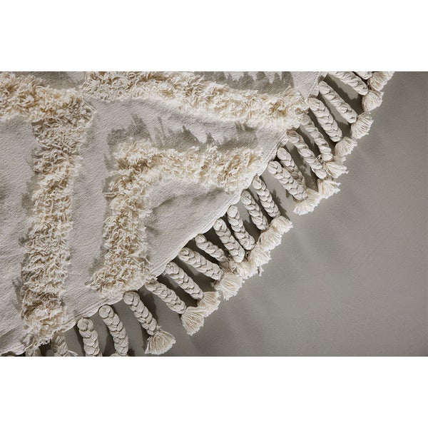 Hilma Teppich Ø200cm Weiß. 200 X 200 X 2 cm