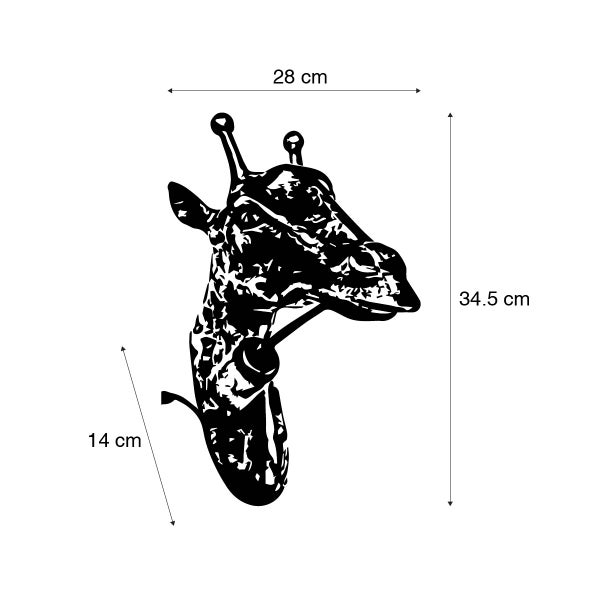 Vintage Wandlampe Messing - Giraffe