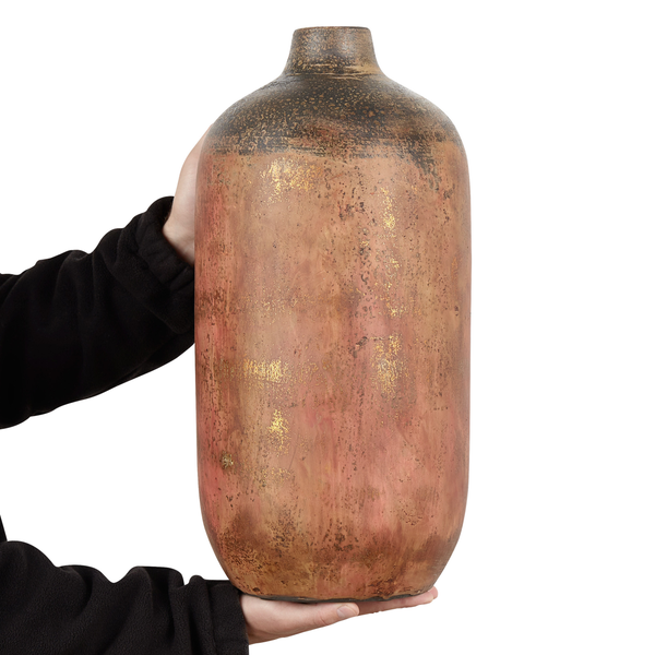 Blumenvase SARAGOSSA Keramik 53 cm Kupfer