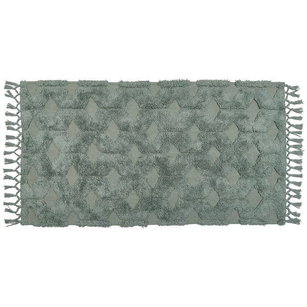 Teppich KARS Grün 80 x 150 cm Baumwolle