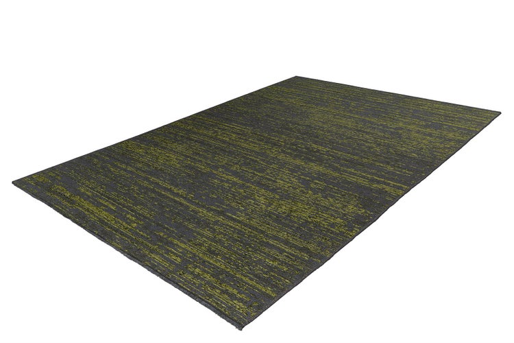 Flachflor Teppich Elio Grün Used-Look, Modern 80 x 150 cm