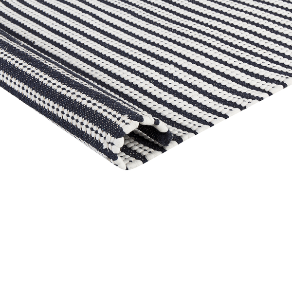 Teppich SOFULU Marineblau 80 x 150 cm Baumwolle
