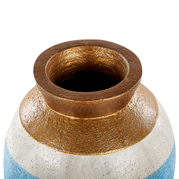 Dekovase PLATEJE Keramik 42 cm Blau