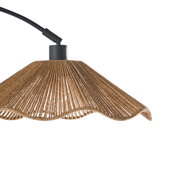 Hängeleuchte mit Lampenschirm aus Seil