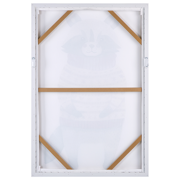 Canvas CAMPLI Tiermotiv 63 x 99 cm Grau